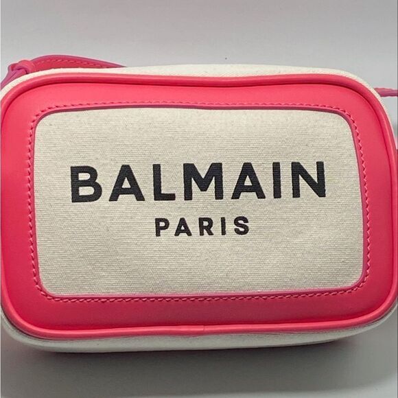 Balmain B-Army 18 Canvas Logo Camera Bag - Picture 6 of 14